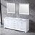 Lexora -  Dukes 80" White Double Vanity - White Carrara Marble Top - White Square Sinks  30" Mirrors w/ Faucets - LD342280DADSM30F