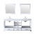 Lexora -  Dukes 80" White Double Vanity - White Carrara Marble Top - White Square Sinks  30" Mirrors w/ Faucets - LD342280DADSM30F
