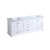 Lexora -  Dukes 80" White Double Vanity - White Carrara Marble Top - White Square Sinks  no Mirror - LD342280DADS000