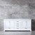 Lexora -  Dukes 80" White Double Vanity - White Carrara Marble Top - White Square Sinks  no Mirror - LD342280DADS000