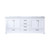 Lexora -  Dukes 80" White Double Vanity - White Carrara Marble Top - White Square Sinks  no Mirror - LD342280DADS000