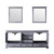 Lexora -  Dukes 80" Dark Grey Double Vanity - White Carrara Marble Top - White Square Sinks  30" Mirrors - LD342280DBDSM30