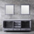 Lexora -  Dukes 80" Dark Grey Double Vanity - White Carrara Marble Top - White Square Sinks  30" Mirrors - LD342280DBDSM30