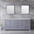 Lexora -  Dukes 80" Dark Grey Double Vanity - White Carrara Marble Top - White Square Sinks  30" Mirrors - LD342280DBDSM30