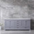 Lexora -  Dukes 80" Dark Grey Double Vanity - White Carrara Marble Top - White Square Sinks  no Mirror - LD342280DBDS000