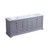 Lexora -  Dukes 80" Dark Grey Double Vanity - White Carrara Marble Top - White Square Sinks  no Mirror - LD342280DBDS000