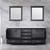 Lexora -  Dukes 80" Espresso Double Vanity - White Carrara Marble Top - White Square Sinks  30" Mirrors w/ Faucets - LD342280DGDSM30F