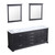 Lexora -  Dukes 80" Espresso Double Vanity - White Carrara Marble Top - White Square Sinks  30" Mirrors - LD342280DGDSM30