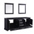 Lexora -  Dukes 80" Espresso Double Vanity - no Top  30" Mirrors - LD342280DG00M30