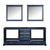 Lexora -  Dukes 80" Navy Blue Double Vanity - no Top  30" Mirrors - LD342280DE00M30