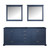 Lexora -  Dukes 80" Navy Blue Double Vanity - no Top  30" Mirrors - LD342280DE00M30