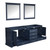 Lexora -  Dukes 80" Navy Blue Double Vanity - no Top  30" Mirrors - LD342280DE00M30