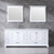 Lexora -  Dukes 84" White Double Vanity - White Carrara Marble Top - White Square Sinks  34" Mirrors w/ Faucets - LD342284DADSM34F