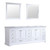 Lexora -  Dukes 84" White Double Vanity - White Carrara Marble Top - White Square Sinks  34" Mirrors - LD342284DADSM34