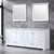 Lexora -  Dukes 84" White Double Vanity - White Carrara Marble Top - White Square Sinks  34" Mirrors - LD342284DADSM34