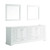 Lexora -  Dukes 84" White Double Vanity - no Top  34" Mirrors - LD342284DA00M34