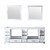 Lexora -  Dukes 84" White Double Vanity - no Top  34" Mirrors - LD342284DA00M34