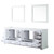 Lexora -  Dukes 84" White Double Vanity - no Top  34" Mirrors - LD342284DA00M34
