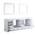 Lexora -  Dukes 84" White Double Vanity - no Top  34" Mirrors - LD342284DA00M34