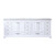 Lexora -  Dukes 84" White Double Vanity - White Carrara Marble Top - White Square Sinks  no Mirror - LD342284DADS000