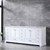 Lexora -  Dukes 84" White Double Vanity - White Carrara Marble Top - White Square Sinks  no Mirror - LD342284DADS000