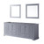 Lexora -  Dukes 84" Dark Grey Double Vanity - no Top  34" Mirrors - LD342284DB00M34