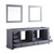 Lexora -  Dukes 84" Dark Grey Double Vanity - no Top  34" Mirrors - LD342284DB00M34