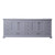 Lexora -  Dukes 84" Dark Grey Double Vanity - White Carrara Marble Top - White Square Sinks  no Mirror - LD342284DBDS000