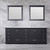 Lexora -  Dukes 84" Espresso Double Vanity - White Carrara Marble Top - White Square Sinks  34" Mirrors w/ Faucets - LD342284DGDSM34F