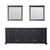 Lexora -  Dukes 84" Espresso Double Vanity - White Carrara Marble Top - White Square Sinks  34" Mirrors - LD342284DGDSM34