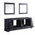 Lexora -  Dukes 84" Espresso Double Vanity - no Top  34" Mirrors - LD342284DG00M34