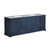 Lexora -  Dukes 84" Navy Blue Double Vanity - White Carrara Marble Top - White Square Sinks  no Mirror - LD342284DEDS000