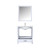 Lexora -  Jacques 30" White Single Vanity - White Carrara Marble Top - White Square Sink  28" Mirror w/ Faucet - LJ342230SADSM28F