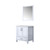 Lexora -  Jacques 30" White Single Vanity - White Carrara Marble Top - White Square Sink  28" Mirror - LJ342230SADSM28