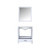 Lexora -  Jacques 30" White Single Vanity - White Carrara Marble Top - White Square Sink  28" Mirror - LJ342230SADSM28