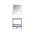 Lexora -  Jacques 30" White Single Vanity White - no Top  28" Mirror - LJ342230SA00M28