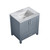 Lexora -  Jacques 30" Dark Grey Single Vanity - White Carrara Marble Top - White Square Sink  no Mirror - LJ342230SBDS000