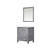 Lexora -  Jacques 30" Distressed Grey Single Vanity - White Carrara Marble Top - White Square Sink  28" Mirror - LJ342230SDDSM28