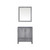 Lexora -  Jacques 30" Distressed Grey Single Vanity - no Top  28" Mirror - LJ342230SD00M28