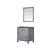 Lexora -  Jacques 30" Distressed Grey Single Vanity - no Top  28" Mirror - LJ342230SD00M28