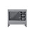Lexora -  Jacques 36" Distressed Grey Vanity Cabinet Only - Right Version - LJ342236SD00000-R