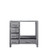 Lexora -  Jacques 36" Distressed Grey Vanity Cabinet Only - Right Version - LJ342236SD00000-R