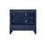 Lexora -  Jacques 36" Navy Blue Single Vanity - no Top  34" Mirror - Right Version - LJ342236SE00M34-R