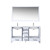 Lexora -  Jacques 60" White Double Vanity - White Carrara Marble Top - White Square Sinks  58" Mirror w/ Faucets - LJ342260DADSM58F