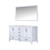 Lexora -  Jacques 60" White Double Vanity - White Carrara Marble Top - White Square Sinks  58" Mirror - LJ342260DADSM58