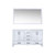 Lexora -  Jacques 60" White Double Vanity - White Carrara Marble Top - White Square Sinks  58" Mirror - LJ342260DADSM58