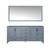 Lexora -  Jacques 60" Dark Grey Double Vanity - no Top  58" Mirror - LJ342260DB00M58