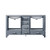Lexora -  Jacques 60" Dark Grey Double Vanity - White Carrara Marble Top - White Square Sinks  no Mirror - LJ342260DBDS000