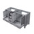 Lexora -  Jacques 60" Distressed Grey Vanity Cabinet Only - LJ342260DD00000