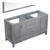 Lexora -  Jacques 60" Distressed Grey Double Vanity - no Top  58" Mirror - LJ342260DD00M58